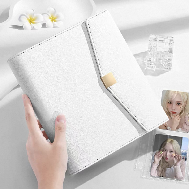 Kpop Photo Card Binder 3 Inch - ライトラグジュアリー プラチナ A5 バインダーノート K-POP フォトカード