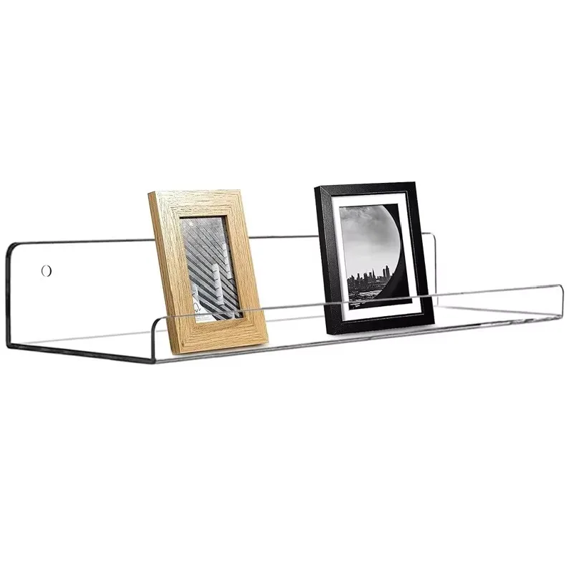 2pc 透明アクリル収納ラック壁掛けブックフローティングシェ - Clear Acrylic Book Stand Holder のレビューと価格