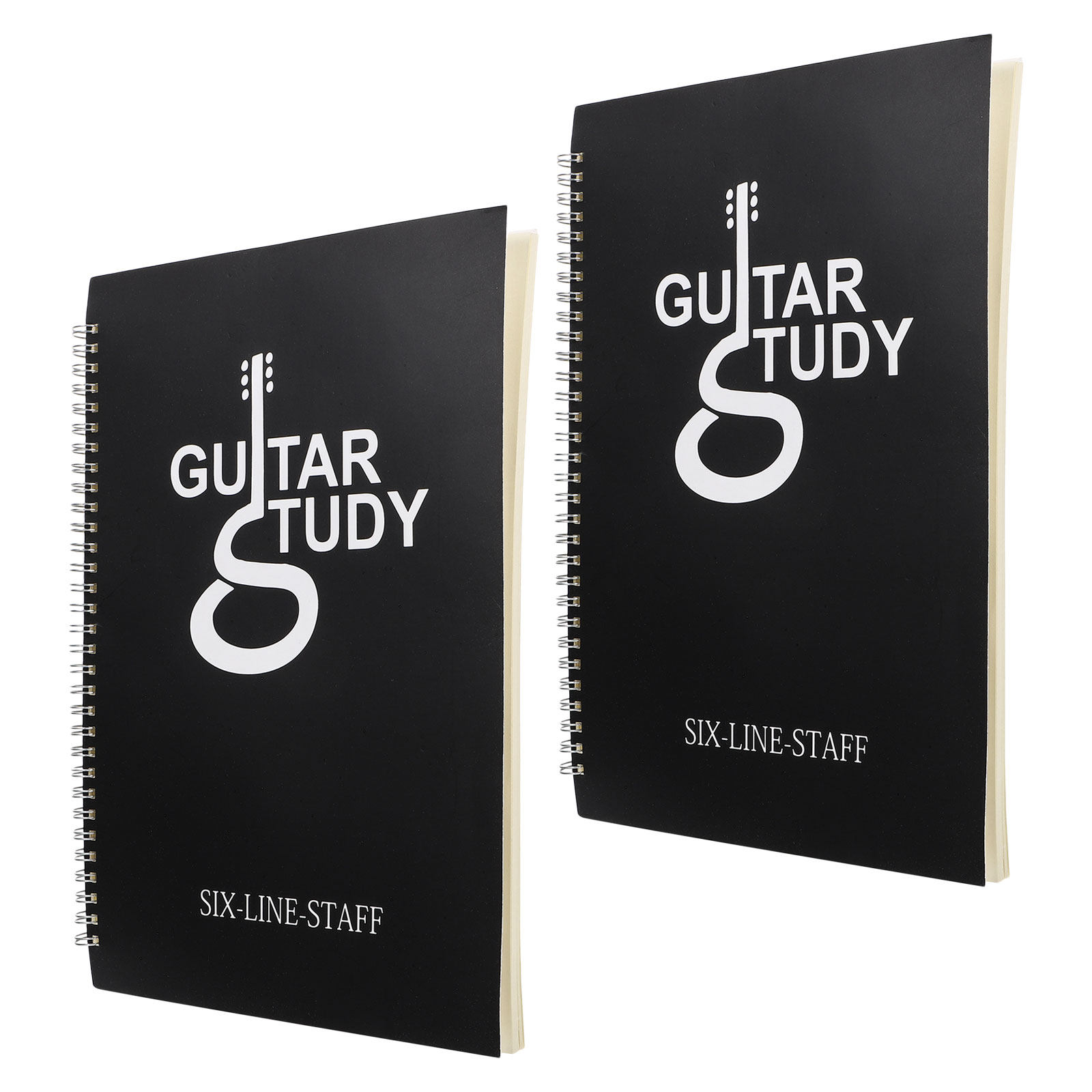 ギター用楽譜ノート2冊セット。6弦用、無地の楽譜用紙、作曲ノ - Blank Sheet Music Notebook のレビューと価格
