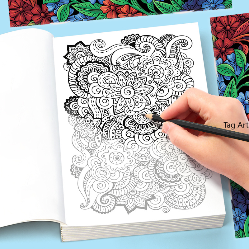 大人の瞑想、ストレス解消、不安解消、動物/花/マンダラをテー - Adult Coloring Book Stress Relief のレビューと価格