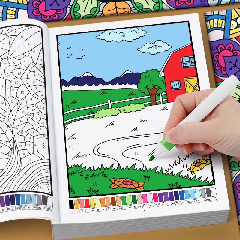 大人のための数字で描く塗り絵ブック 32ページ 花柄マンダラ - Adult Coloring Book Stress Relief のレビューと価格