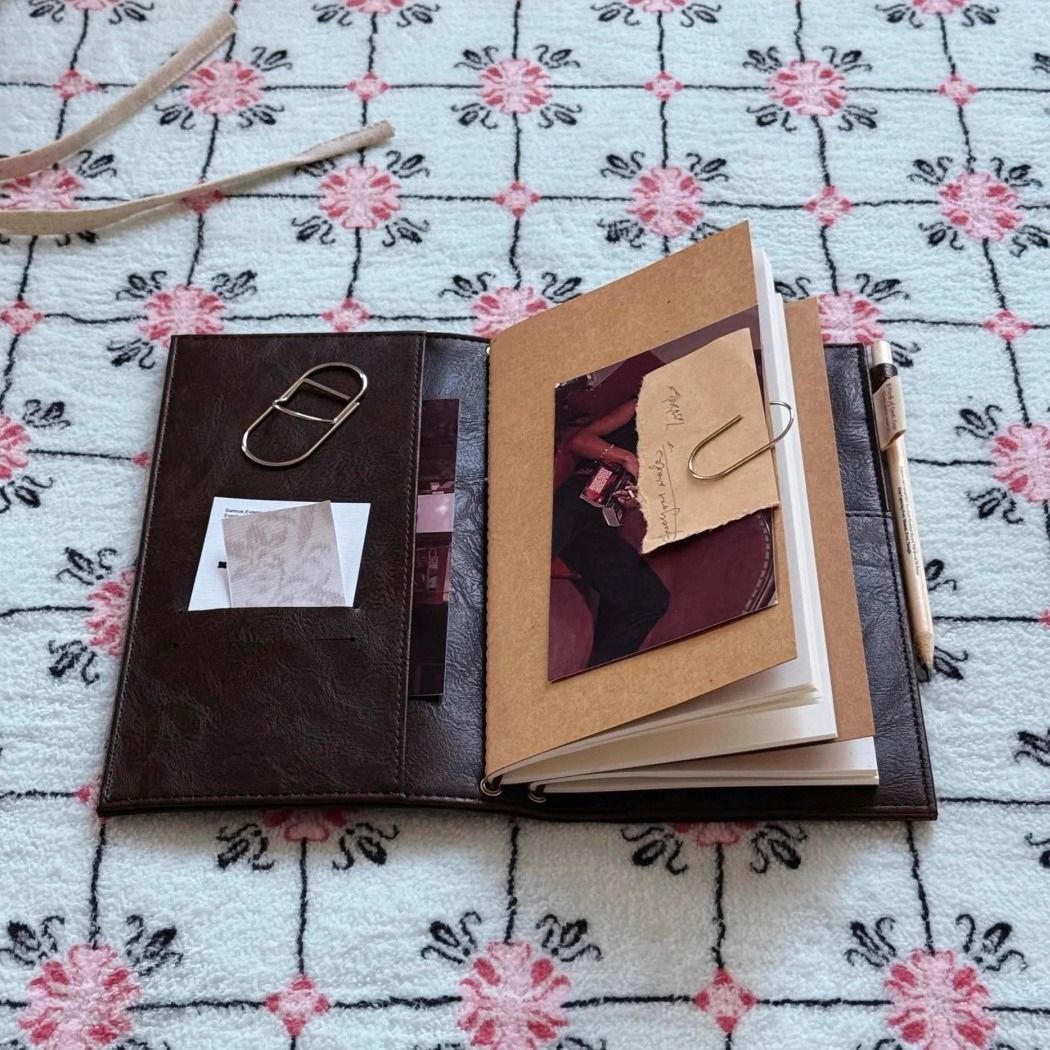 ヴィンテージブラックノートブック PU レザー空白クラフト日 - Vintage Leather Journal Notebook のレビューと価格