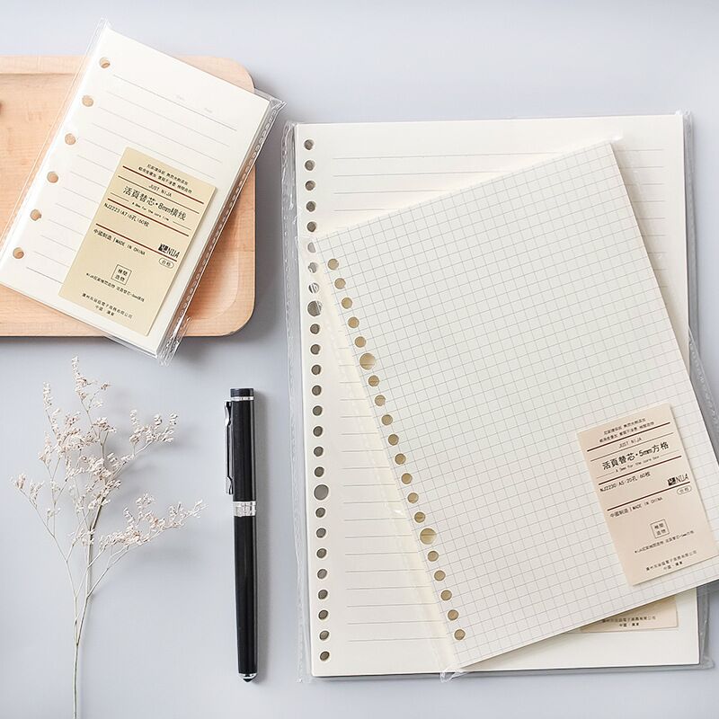 A5 B5 ライングリッド 20 穴ルーズリーフノートブック - A5 Spiral Dotted Grid Notebook のレビューと価格