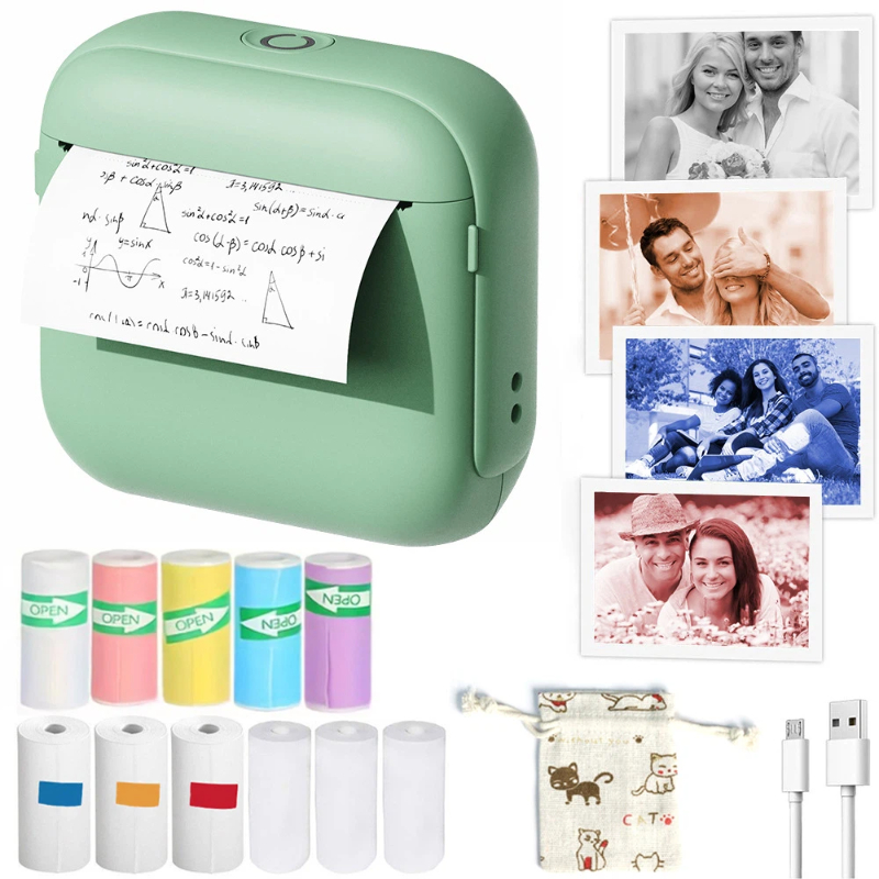 ミニポケットBluetoothインクレスサーマルプリンターH - Mini Pocket Thermal Printer Paper Roll のレビューと価格