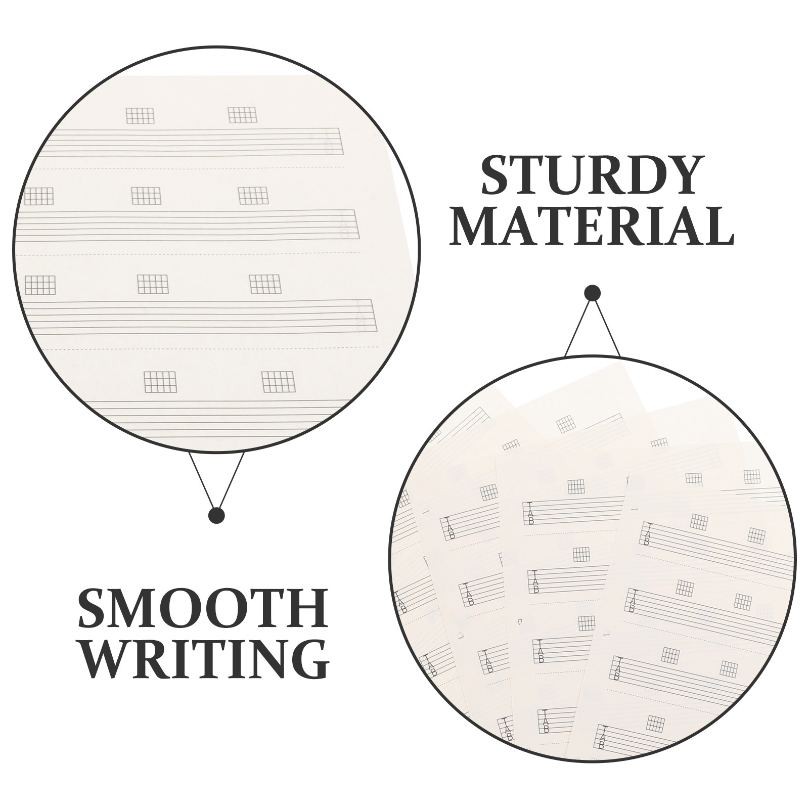 85枚入り、無地のギタータブ譜用紙、楽譜ノート、滑らかな書き - Blank Sheet Music Notebook のレビューと価格