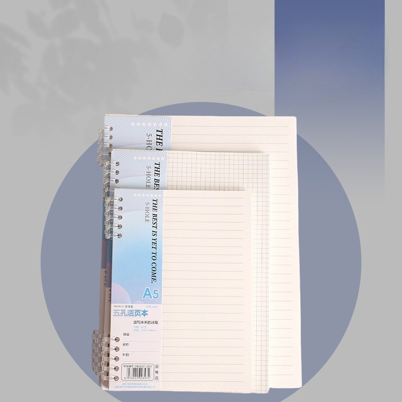 A4、B5、A5サイズのルーズリーフノート用リフィル。60枚 - A5 Spiral Dotted Grid Notebook のレビューと価格
